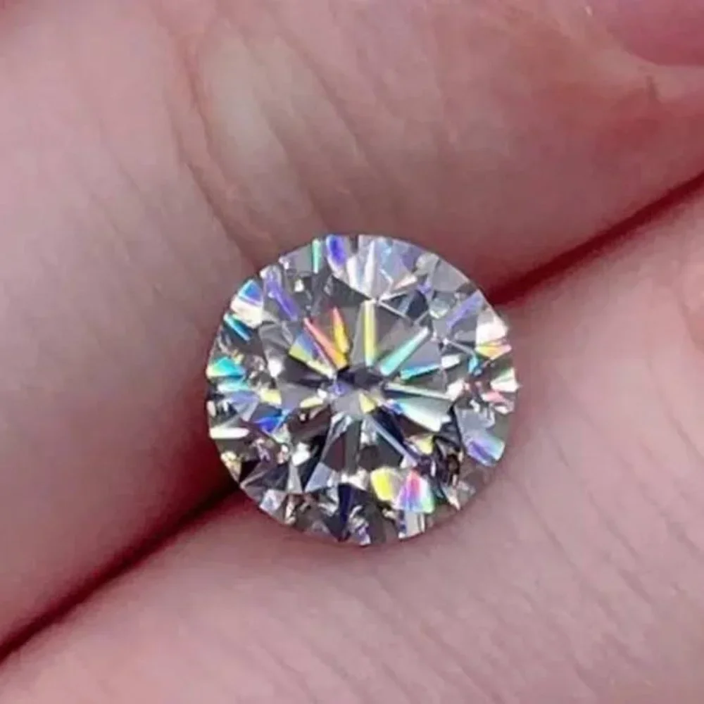 Certified Moissanite Brilliant Round Cut Diamond Loose Stone